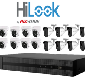 HILOOK>> Kit Vidéosurveillance HD (8 Dômes +8Tubes + DVR16) 2 MP